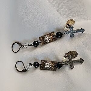 Vintage Earrings. 3 inches in length